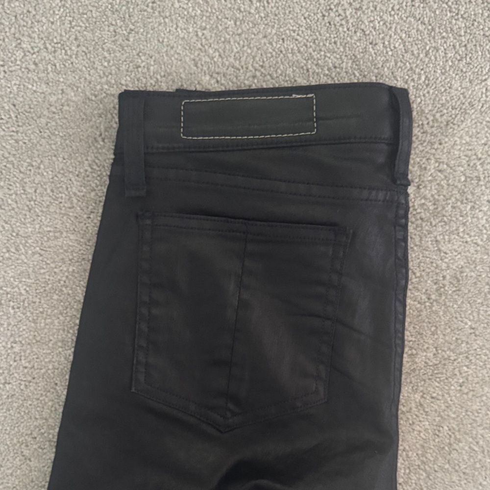 Rag & Bone The Zip Coated Black Skinny Jeans Size 24 - Picture 5 of 13